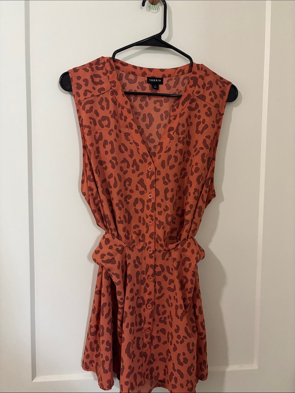 torrid Rust Leopard Print Button-Front blouse